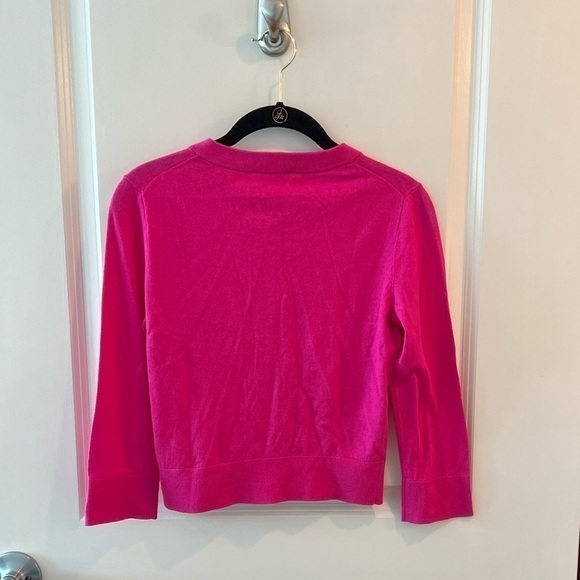 KATE SPADE HOT PINK SWEATER RHINESTONE BUTTONS - Picture 7 of 11